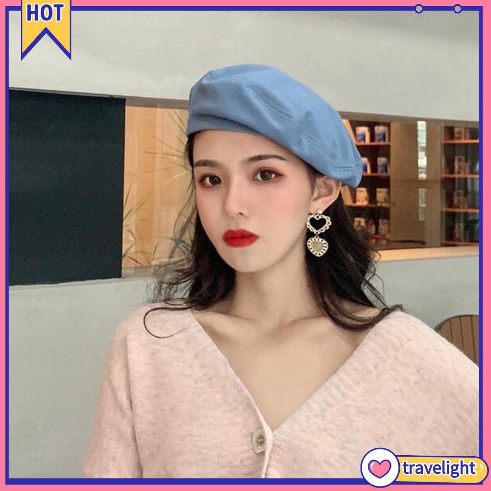 (Travelight) Nón Beret Màu Trơn Thời Trang Xuân Hè Cho Nữ