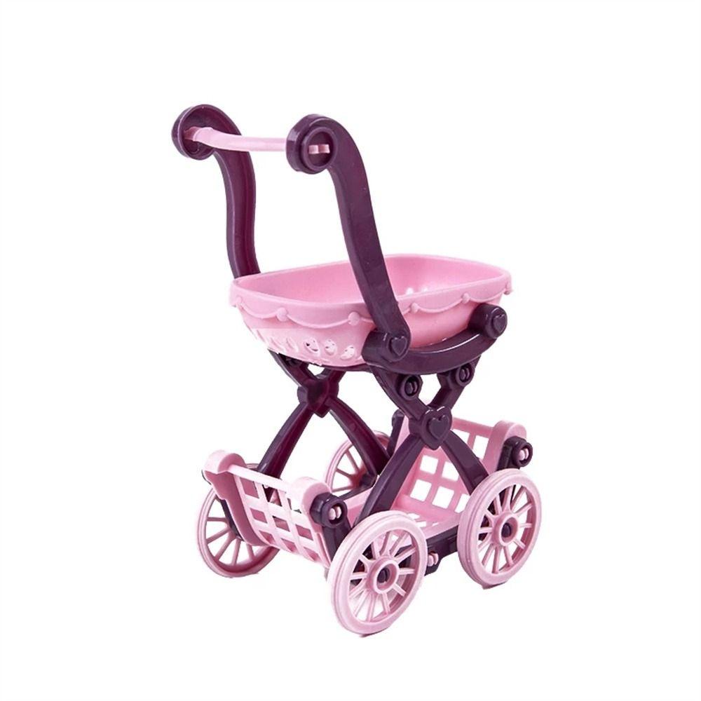 Mô Hình Xe Đẩy Siêu Thị Mini Trang Trí Nội Thất Cho Nhà Búp Bê