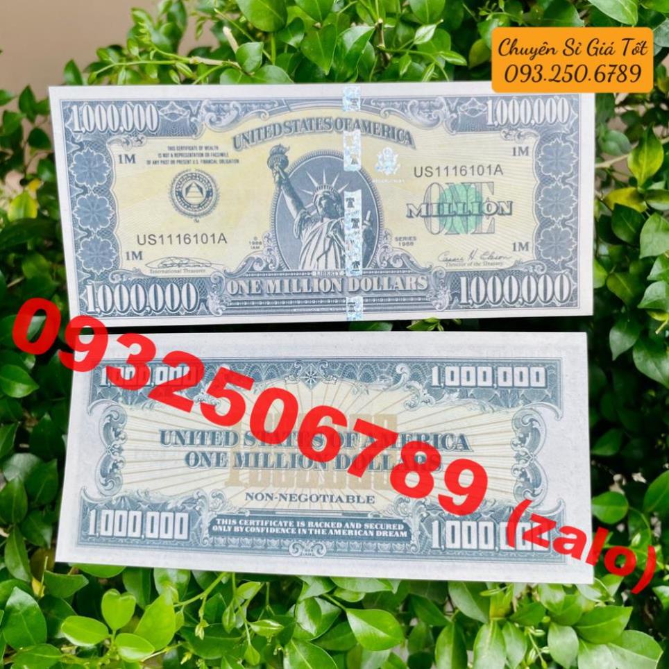 Tiền Kỉ Niệm 1 Triệu Đô La - 1 Triệu Usd Mỹ Có Bảo An Lưu Niệm Siêu Cấp Vip