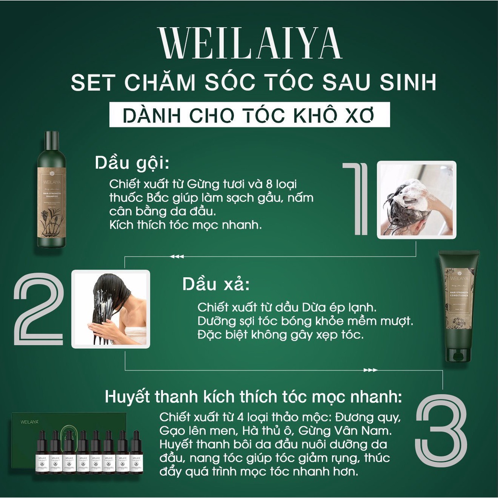 Dầu Gội Weilaiya Chính Hãng Hoka Store Dầu Gội Gừng Weilaiya Ngăn Rụng Tóc Kích Thích Mọc Tóc 400ml