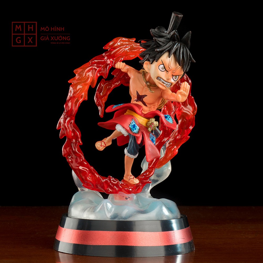 Mô hình One Piece Luffy mũ rơm có đèn led cao 13cm - trạng thái chiến đấu , figure mô hình anime , mô hình giá xưởng