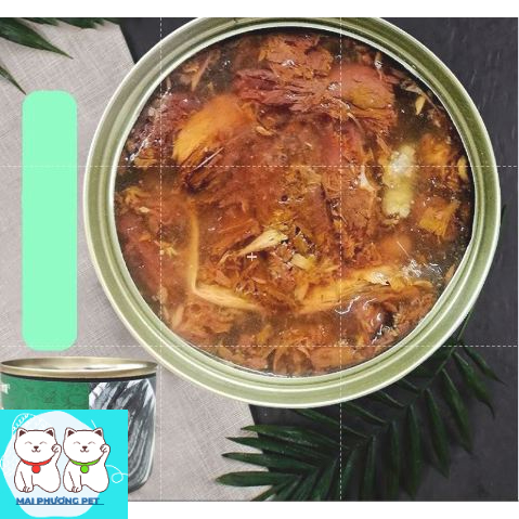 Pate Lon lớn 170gr tiết kiệm - Orgo Pate cho mèo - Thịt cá ngừ Thức ăn ướt dạng mảnh đóng hộp cho mèo