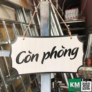 [Slogan nổi tiếng] Bảng treo còn phòng bằng gỗ cho nhà nghỉ, khách sạn, karaoke