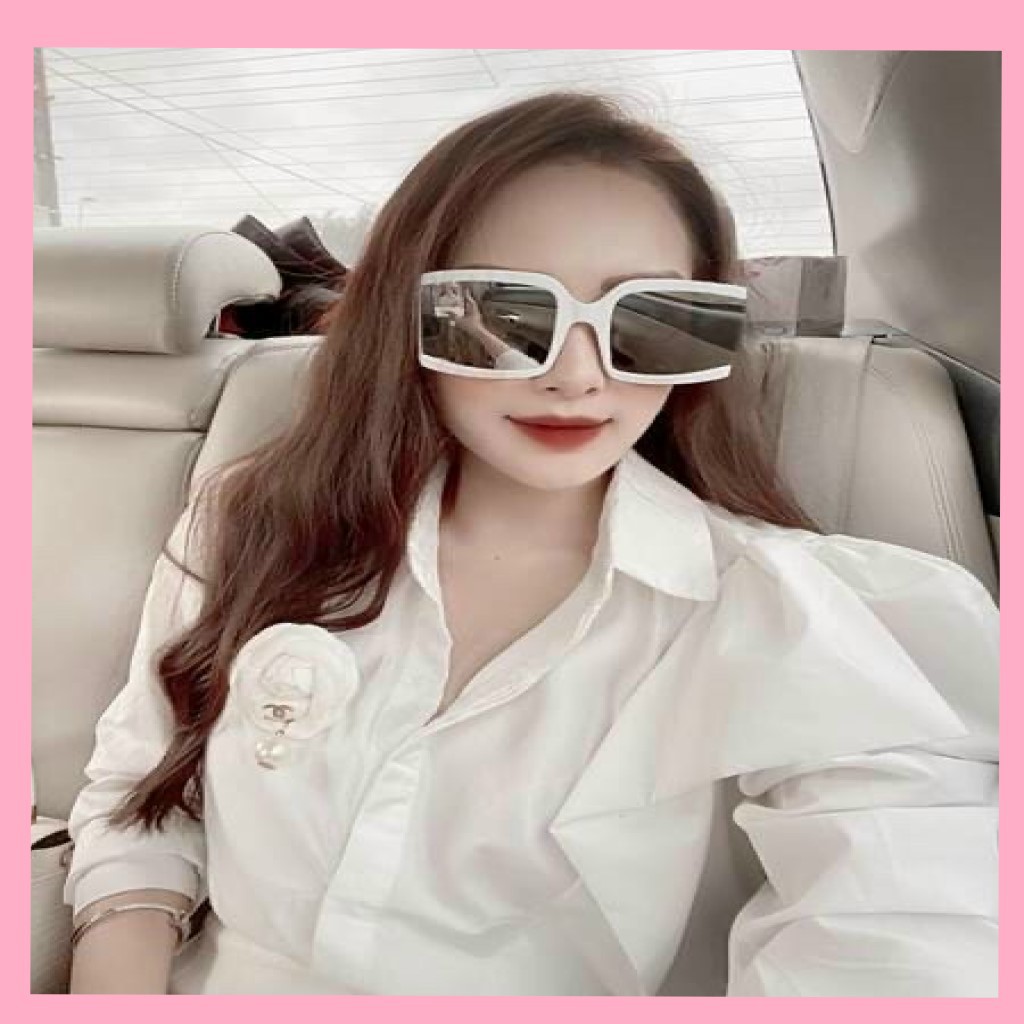 Kính mát nữ Cao Cấp vuông to chống UV400 , màu sắc thời trang 084