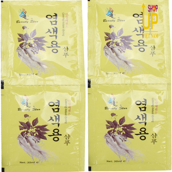 Set 10 Gói Dầu Gội Đen Tóc Nhân Sâm Beauty Star Hàn Quốc | BigBuy360 - bigbuy360.vn