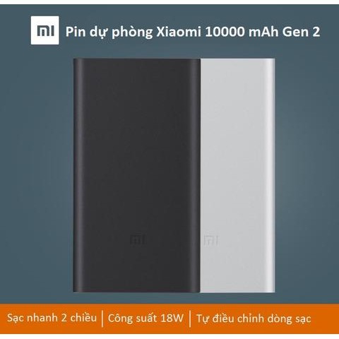 Xiaomi 10000mAh GEN 2 - Polymer 2016-Pin sạc dự phòng