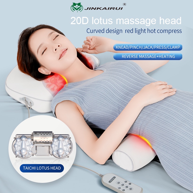 Gối Massage Jinkairui Mát-xa gối bằng tia hồng ngoại để giảm đau cổ