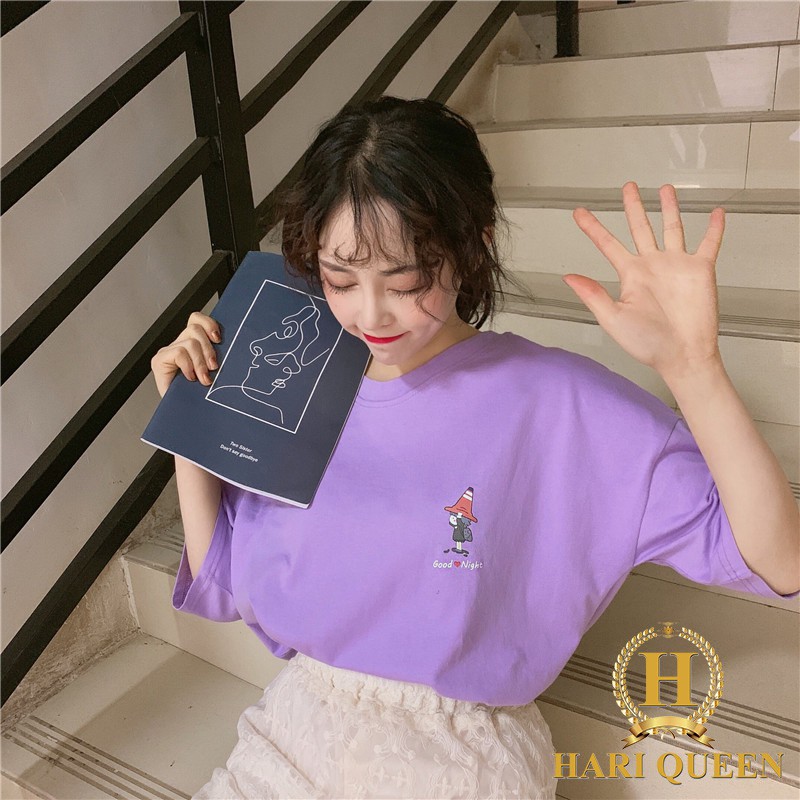 [FREESHIP ĐƠN TỪ 50K] Áo phông cô gái mũ đỏ Good Night HARI0320