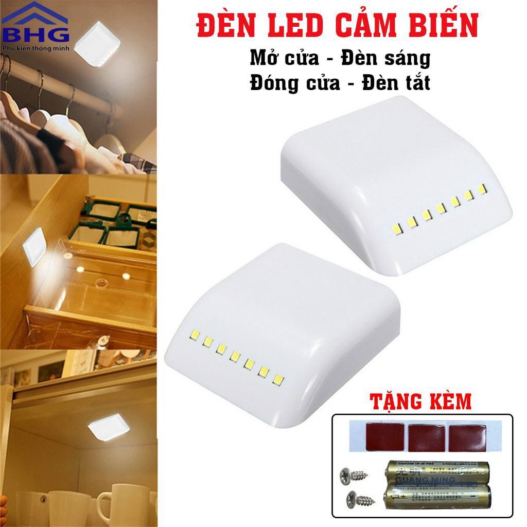 Đèn LED KÈM PIN gắn tủ quần áo cảm biến chuyển động, Đèn cảm biến PIR cho tủ quần áo/ngăn kéo ,Đèn cảm biến chuyển động