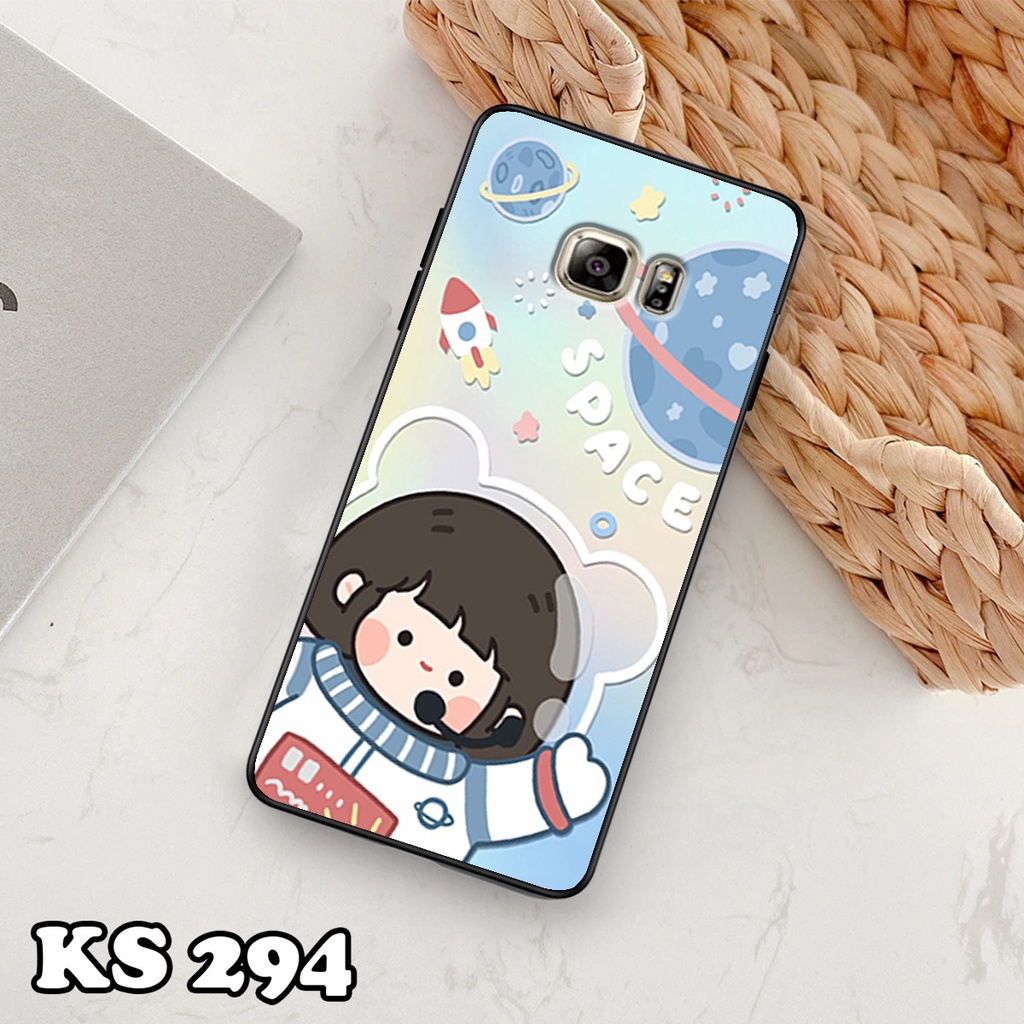 Ốp lưng Samsung S6 - Samsung S6 Edge - Samsung S6 Edge+ - Ốp in hình Ngân hà &amp; Roro Jumb - Lưng nhám viền TPU