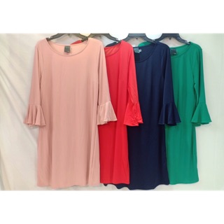 Đầm thun suông tay loe big size vnxk (4 màu)