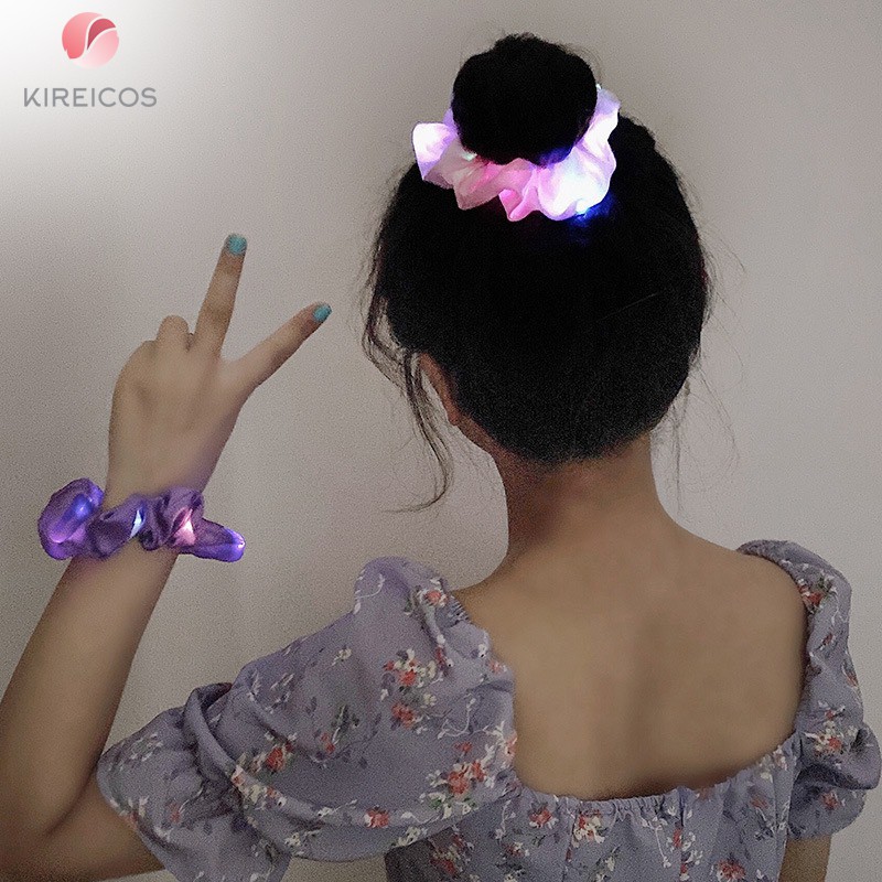 [Mã FAMARAL1 giảm 10K đơn 50K]Cột Tóc Bèo Scrunchies Có Đèn 3 chế độ Hot Trend Hàn Quốc