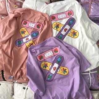 Áo thun nam nữ tay lỡ STICKER Unisex