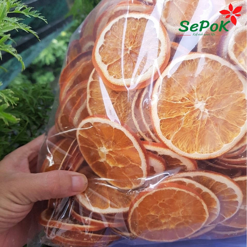 Cam Vàng Nhập Khẩu Sấy Khô Loại I - 50g/100g - Cam tươi  làm trà thanh nhiệt, sáng da, bổ sung vitamin - SePok