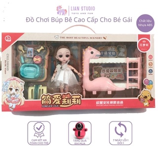 Đồ chơi búp bê, có giường, thú cưng, đồ chơi cho bé gái từ 2 tuổi lian_220971