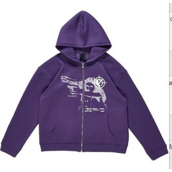 Áo Khoác Hoodie Dáng Rộng Có Khóa Kéo Phong Cách Retro Âu Mỹ Thời Trang 2022 Mới Cho Nam Và Nữ Y2K