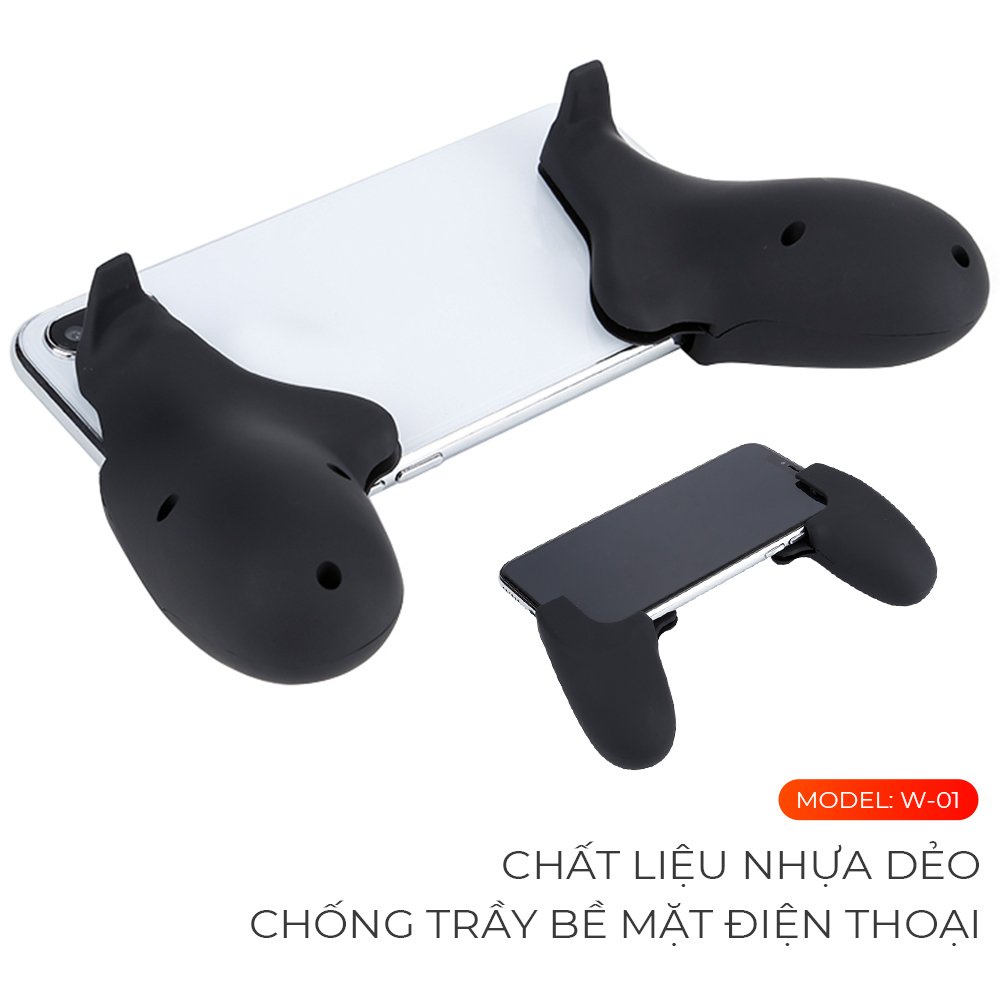 Tay cầm chơi game W-01 nhựa dẻo chính hãng phù hợp cho các dòng Samsung OPPO Vivo HUAWEI XIAOMi tay cầm điện thoại