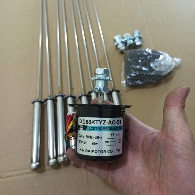 Mô Tơ Giảm Tốc 220v 20w Chọn Bộ Chế Máy Nướng 8 xiên đơn