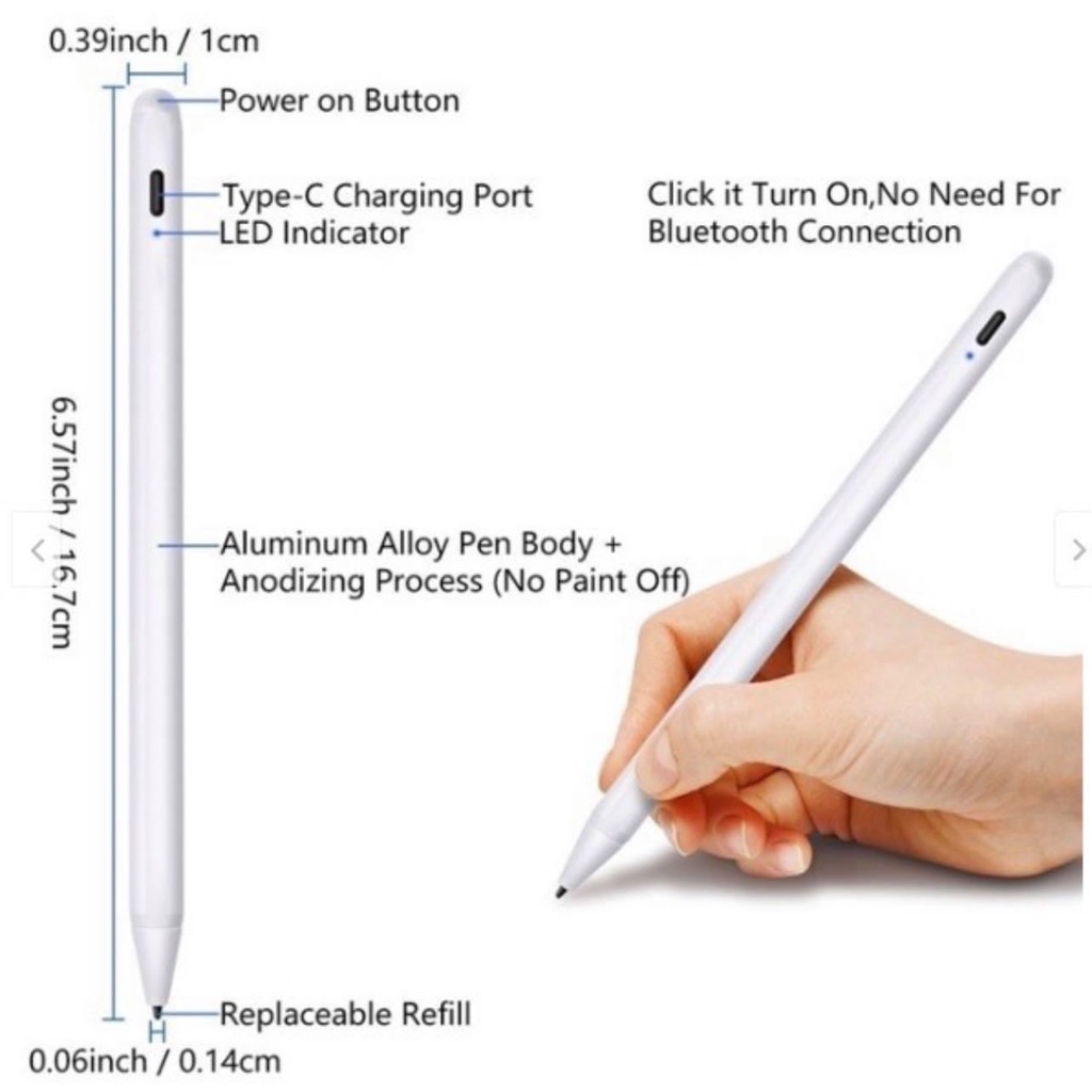 Bút Cảm Ứng WiWU Picasso Active Stylus P339 Universal Dùng Cho Điện Thoại,Máy Tính Bảng - Hàng Chính Hãng - Màu Đen