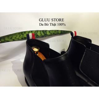 [TẶNG LÓT TĂNG CHIỀU CAO] Chelsea Boot Da Bò 100% Cổ Thấp