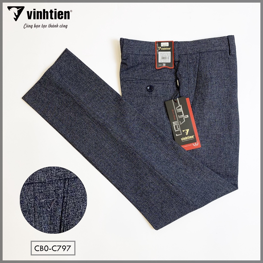Quần Tây Công Sở Nam 0 ly Classic Vĩnh Tiến 439 - Màu muối tiêu