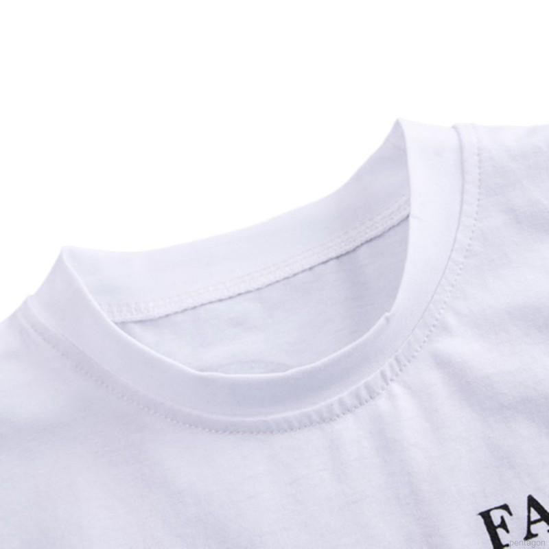 Bộ áo thun ba lỗ + quần ngắn hoạ tiết in đơn giản đáng yêu chi bé