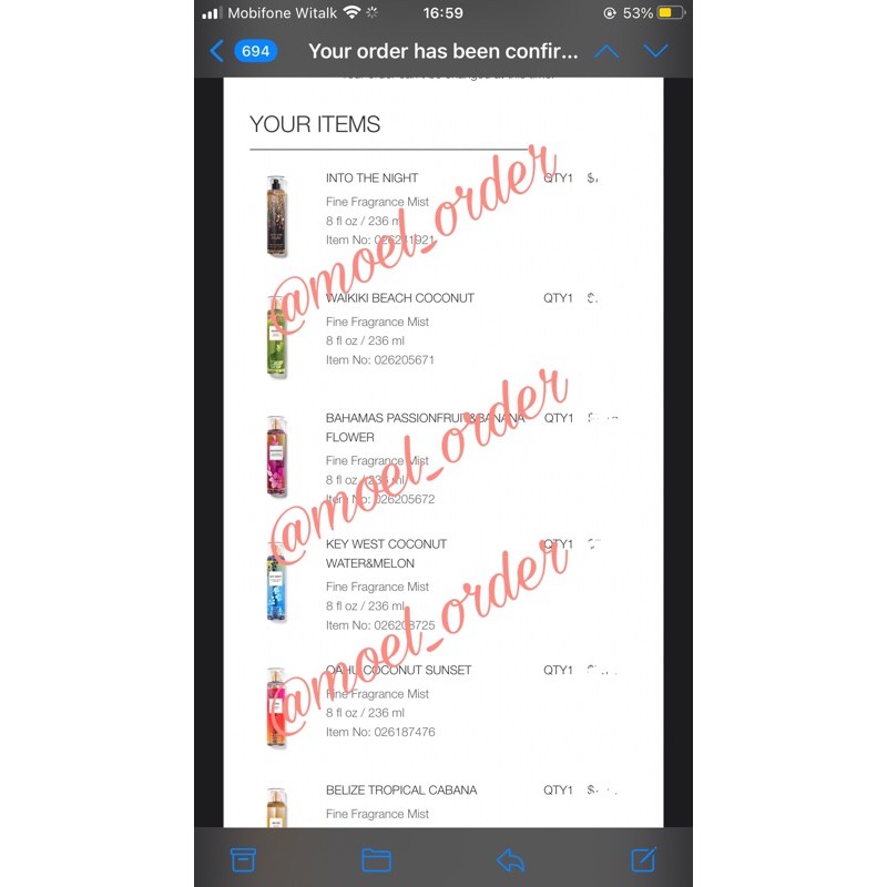 10ml- xịt dưỡng thể Bath and Body Works nhiều mùi auth 💯 | Thế Giới Skin Care