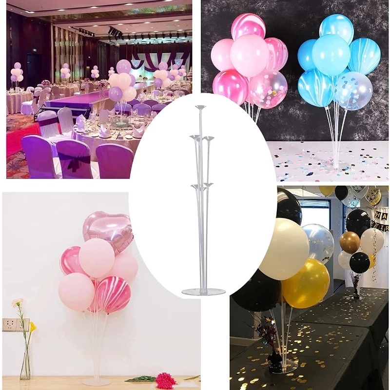 Set 10 Thanh Đỡ Bong Bóng 32cm Bằng Latex Màu Trắng Dùng Trang Trí Tiệc Cưới / Sinh Nhật / Giáng Sinh / Valentine Đứng