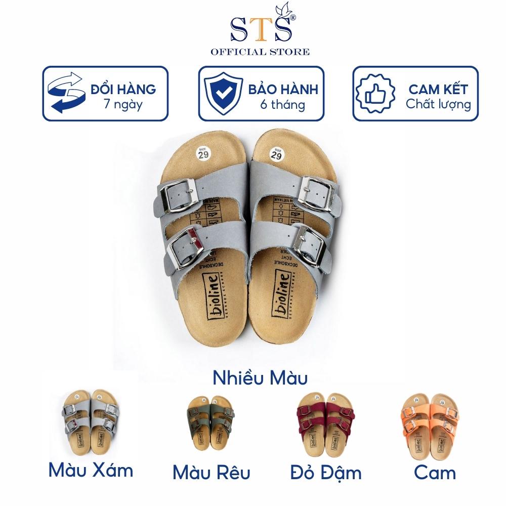 Dép Trẻ Em Dép ,Bioline quai ngang đế trấu nhiều màu cho bé mã STK01