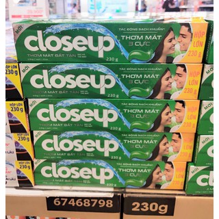 (bán sỉ) Lô 10 cây kem đánh răng closeup bạc hà/lộc đề loại 230g
