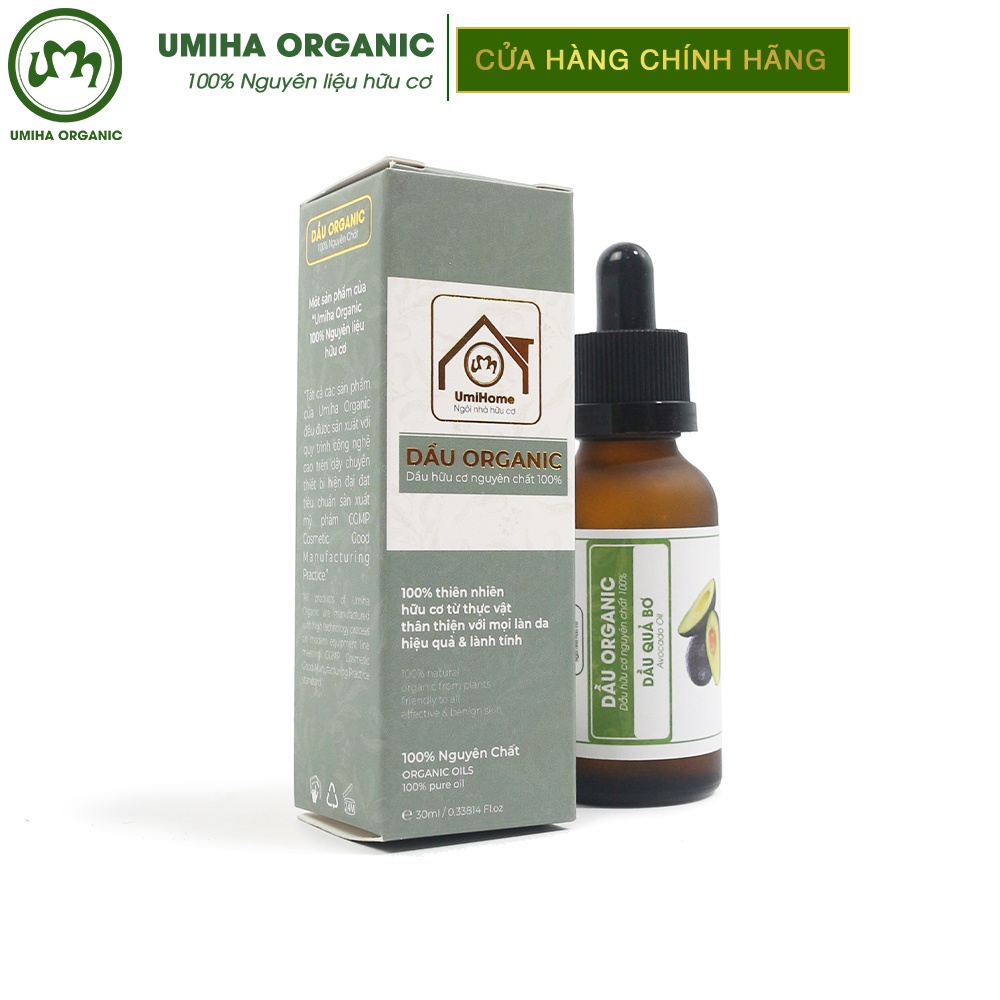 Dầu Quả Bơ hữu cơ UMIHA nguyên chất | Virgin Avocado Oil 100% Organic 10ml