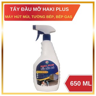 Tẩy dầu mỡ Haki Plus sạch máy hút mùi, bếp gas, tường gạch 650ml