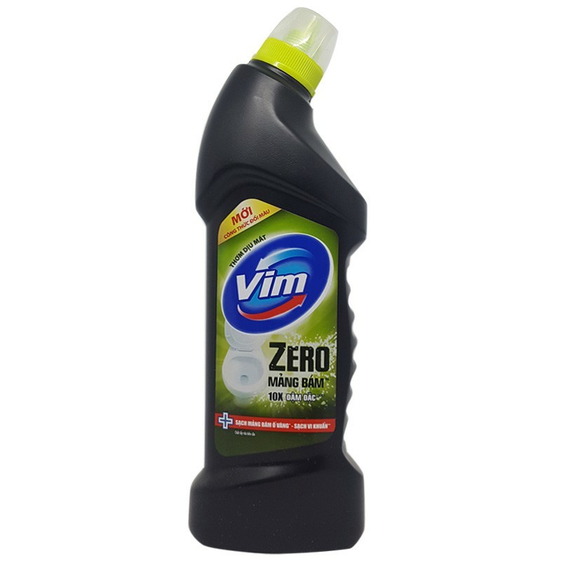 Dung dịch vệ sinh nhà tắm bồn cầu VIM Zero hương chanh Xanh Chai 750ml