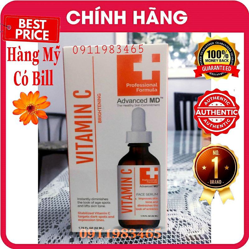 Advanced DM Vitamin C Serum Dưỡng Trắng Da Hàng Mỹ Cam Kết Chính Hãng