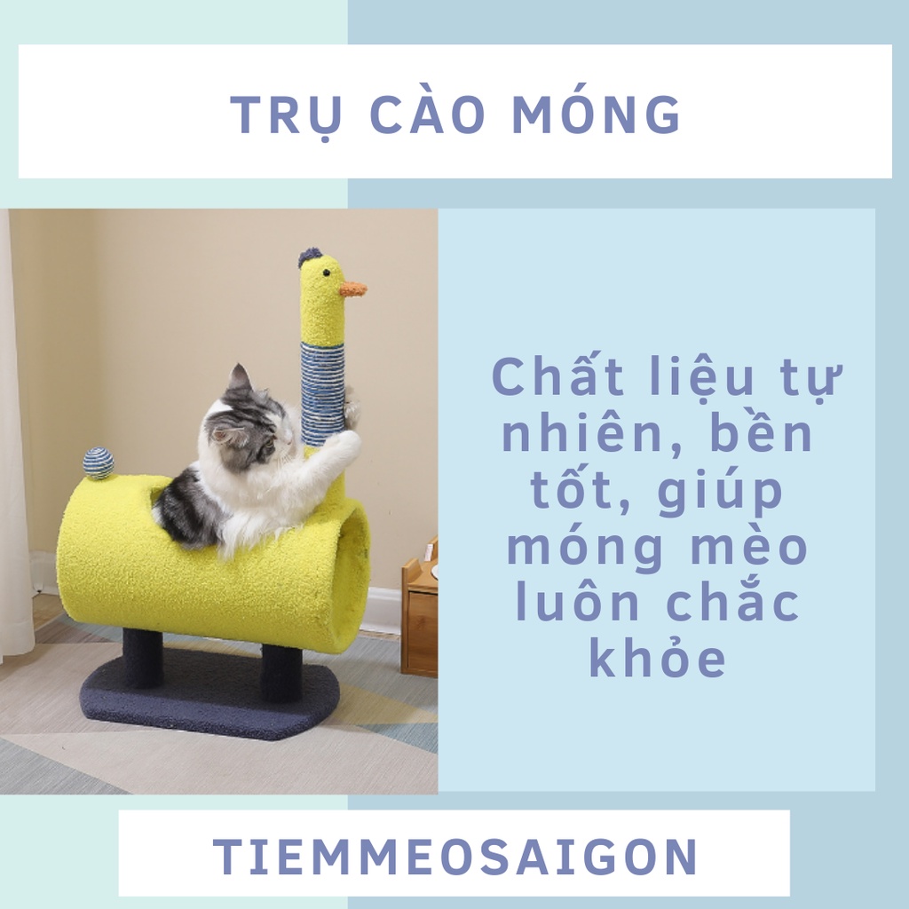 Trụ Cào Móng Cây Cào Móng Nhà Cây Cào Móng Cat Tree Kèm Đồ Chơi Cho Mèo Xả Stress Chất Liệu Bền Tốt Mềm Mại