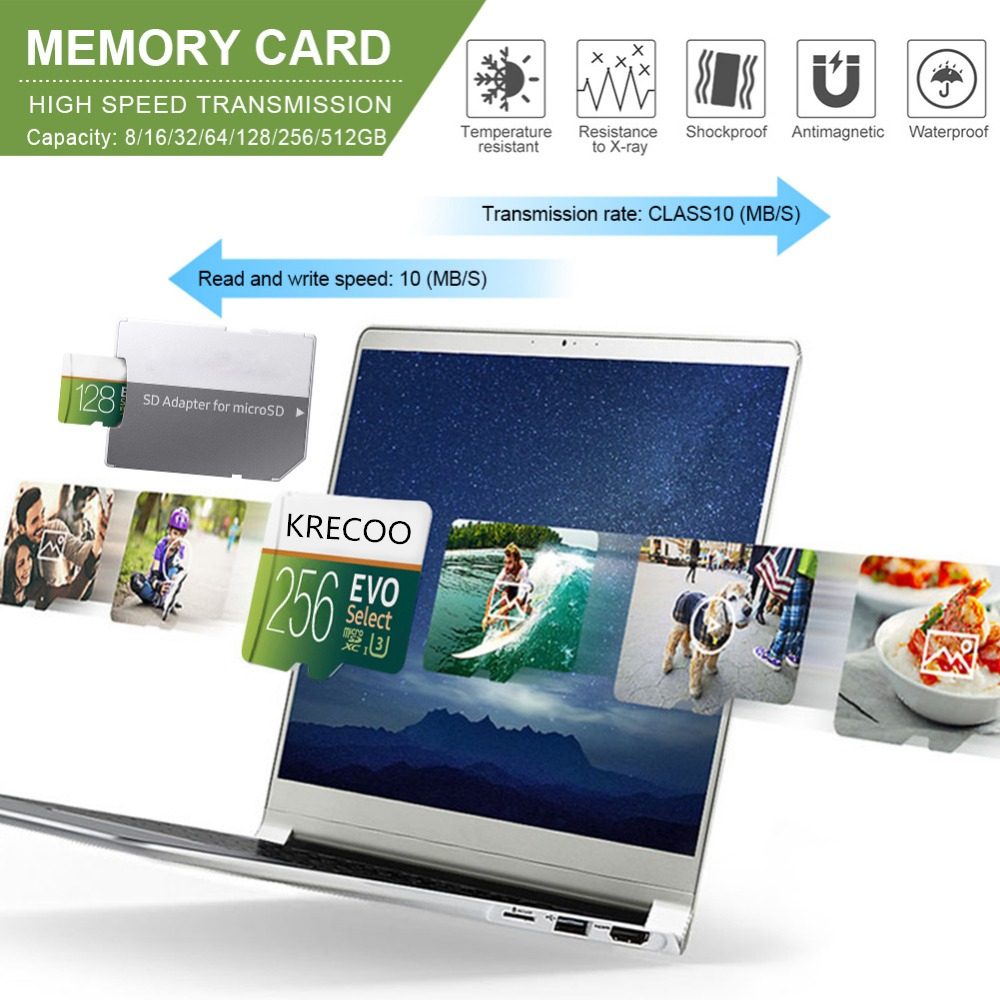 Thẻ Nhớ Rf Micro Sd Krecoo Dung Lượng 32/64/128/256gb Tốc Độ 100mb / S Cấp Class 10 | BigBuy360 - bigbuy360.vn