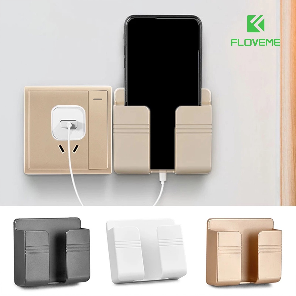 Kệ Dán Tường Để Điện Thoại Floveme , Đựng Đồ, Hộp Đựng Remote Thông Minh, Đa Năng Tiện Lợi