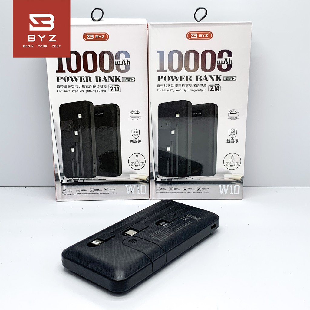 Sạc dự phòng BYZ W10 10.000 mah [ Bảo Hành 1 Tháng]