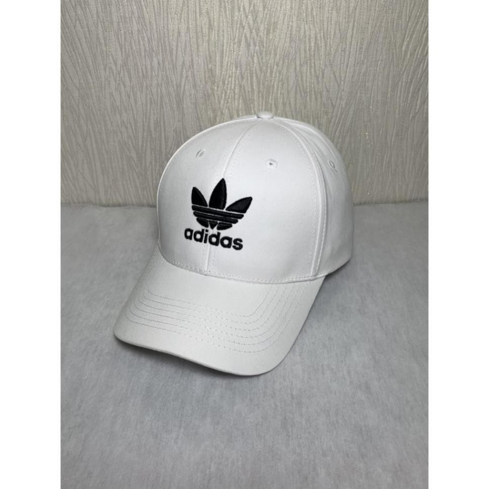 Nón kết Mũ lưỡi trai Adidas trắng logo thêu đen dành cho nam nữ Free size - Full hộp