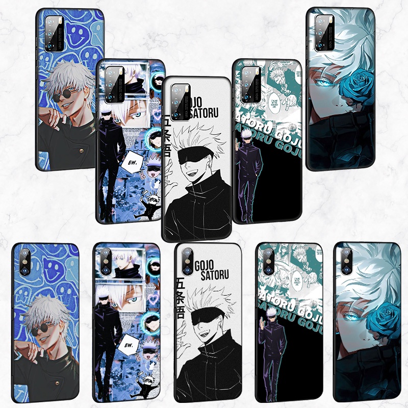 Ốp Điện Thoại Mềm Viền Đen Hình Satoru Gojo Jujutsu Kaisen Cho Xiaomi Redmi Note 8T 8 7 6 5 K30 Pro GA186