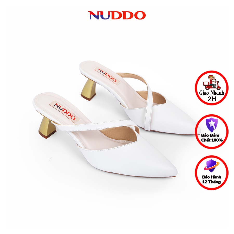 Giày sục nữ cao gót 7 phân mũi nhọn gót nhọn thời trang đẹp xinh cao cấp _NUS02