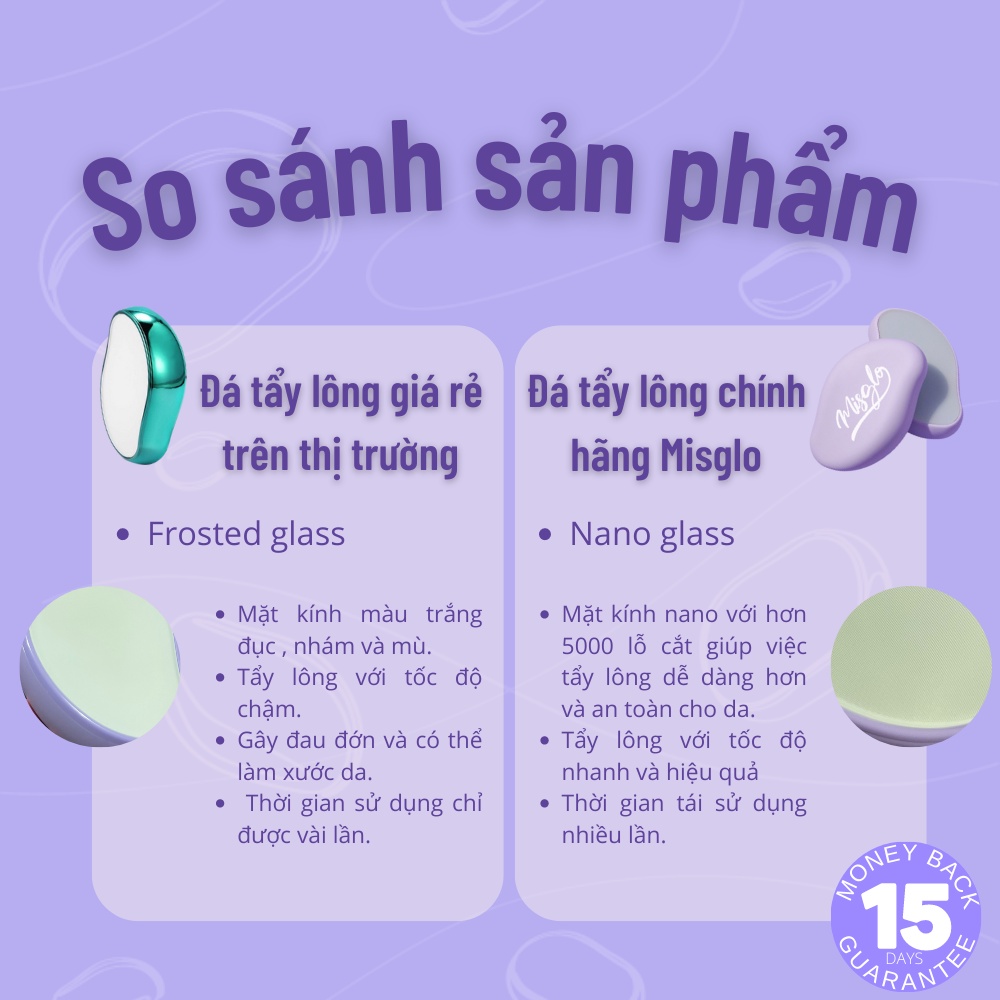 US-UK  Đá tẩy lông không đau Nano-Crystalline Misglo cao cấp Full Box