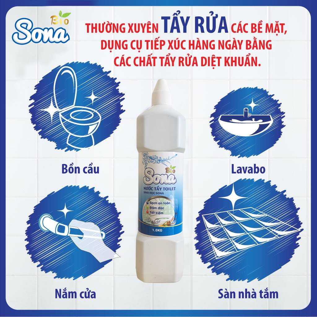 Tẩy Rửa Toilet hương QUẾ, Mùi Hương Dễ Chịu, Sạch Bong, Ngừa Vi Khuẩn 1kg