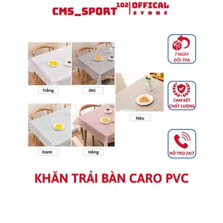 Khăn trải bàn kẻ caro nhựa PVC chống thấm nước nhiều kích cỡ - CMS