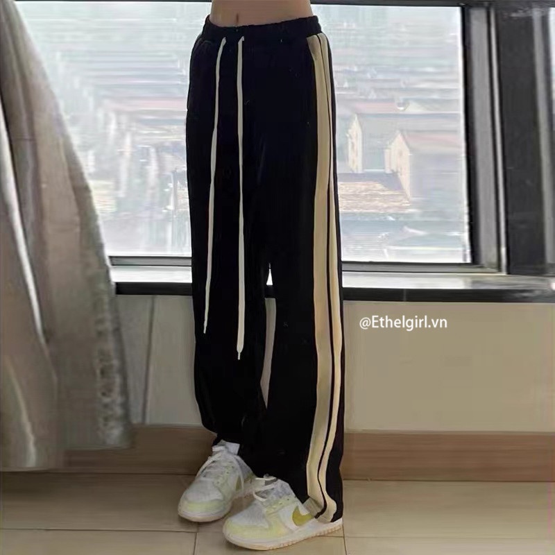 Quần Thể Thao Nữ Dài Ống Rộng Thời Trang Hàn