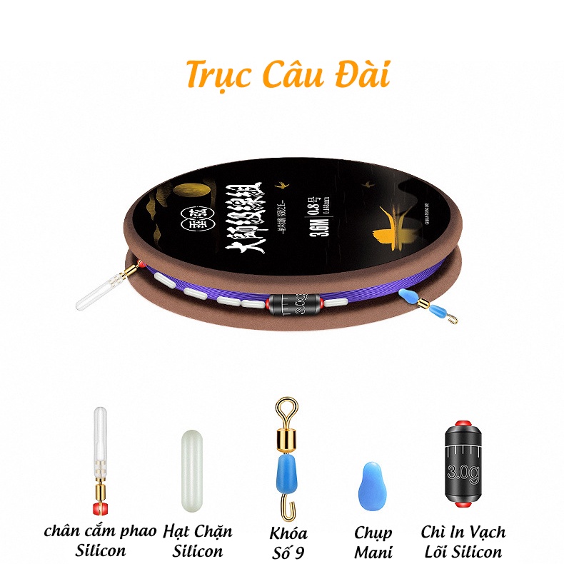 Trục Câu Đài Buộc sẵn Khóa Mani số 9- Chuyên câu đơn câu đài - AA83