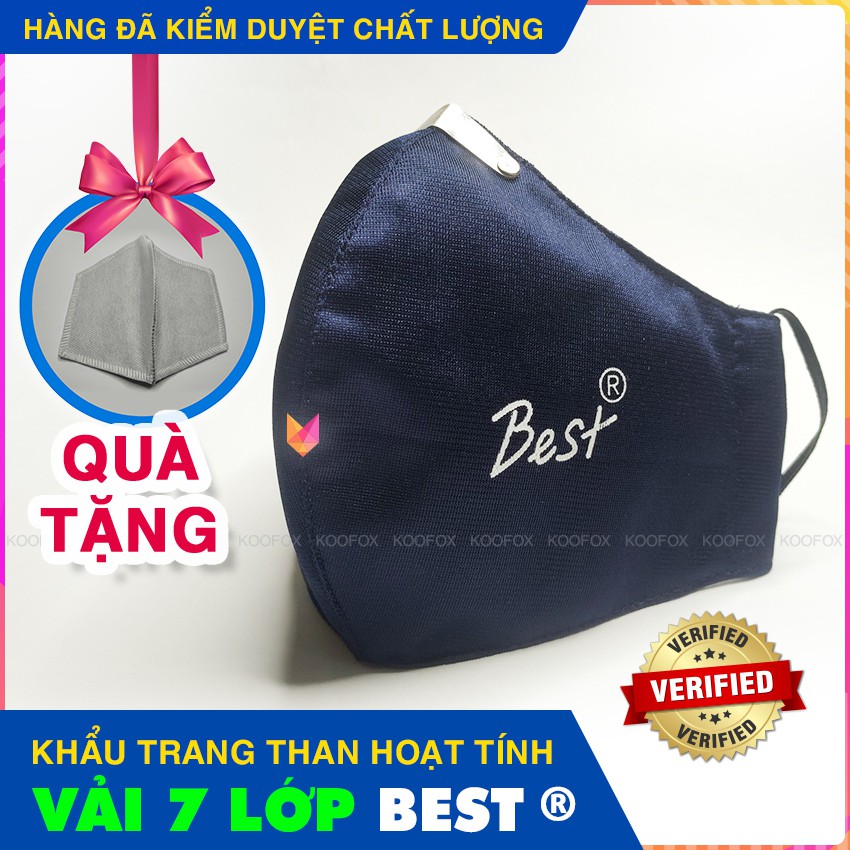 [KHÁNG KHUẨN] Khẩu Trang Vải Than Hoạt Tính Cao Cấp BEST® Ngăn ngừa bụi bẩn, cản gió, khử mùi, ngừa độc - koofox