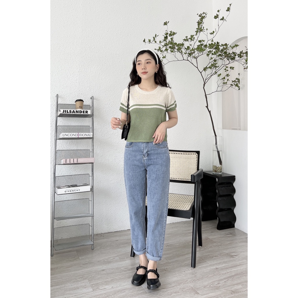 QUẦN BÒ TRƠN BAGGY XANH NHẠT 8007