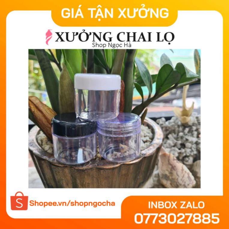 Hủ Đựng Kem ❤ GIÁ TỐT NHẤT ❤ Hủ nhựa trong 30g,50g có lót chiết mỹ phẩm , phụ kiện du lịch