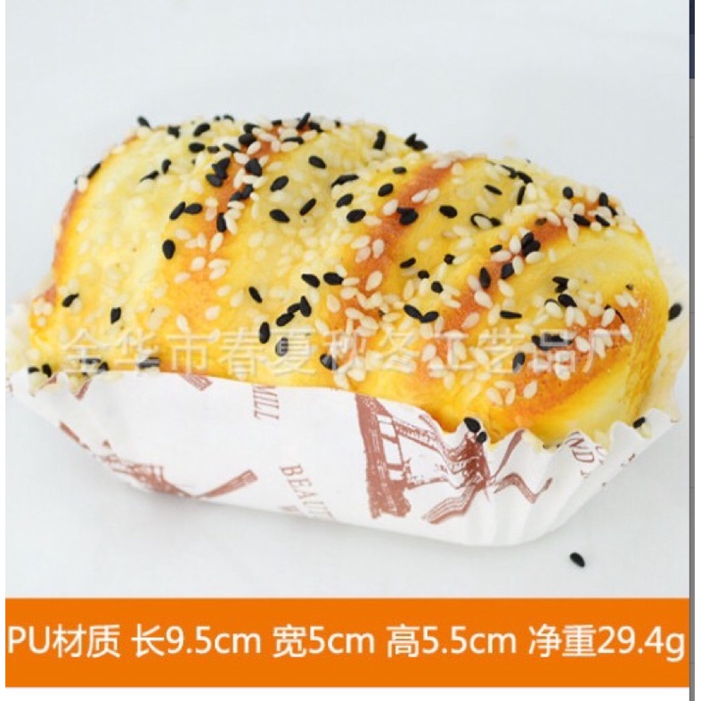 Bánh mì giả, squishy mềm mại, kèm ảnh thật.